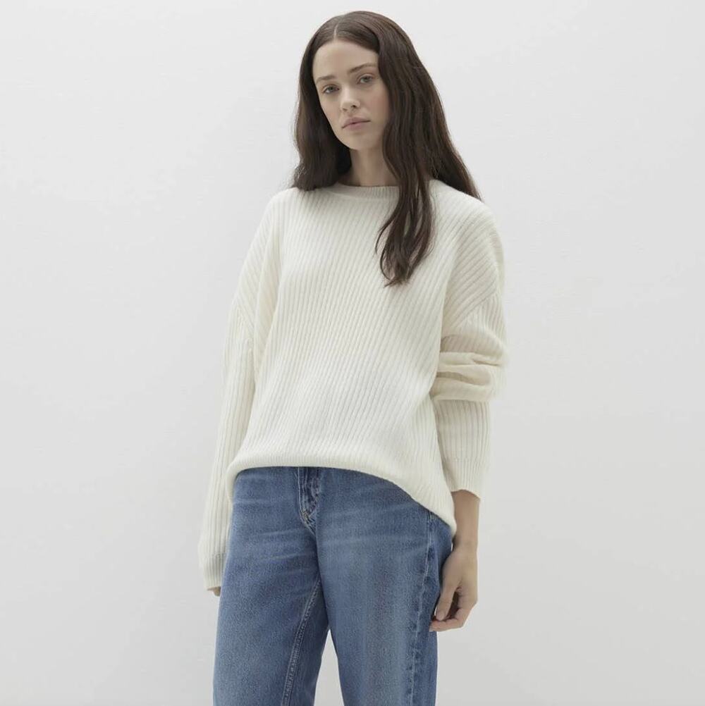 Naked Cashmere Campbell Ribbed Crewneck Sweater Small